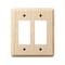 Amerelle Wall Plate, Number of Gangs: 2 gang Wood, Unfinished Finish, Beige 401RR - alternate 3